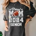Senior Mom Class Of 2024 Football Proud Mom Graduation Women's Comfort Colors T-Shirt Pepper