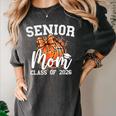 Senior Mom Class Of 2026 Coquette Bow Basketball Graduation Women's Comfort Colors T-Shirt Pepper