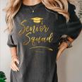Senior Squad Graduation With Golden Cap Team Women's Comfort Colors T-Shirt Pepper
