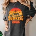 Senior Sunrise Class Of 2026 Graduation Proud Graduate Retro Women's Comfort Colors T-Shirt Pepper