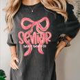 Senior Twenty Twenty-Six Coquette Graduation Class Of 2026 Women's Comfort Colors T-Shirt Pepper