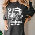 She Believed She Could So She Mastered It Graduation 2023 Women's Comfort Colors T-Shirt Pepper