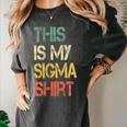 This Is My Sigma Shirt Male Lone Wolf Minimalist Introvert Women's Comfort Colors T-Shirt Pepper