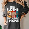Sloth For Sloth Lover Men Women Kids Introvert Women's Comfort Colors T-Shirt Pepper