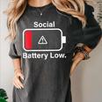 Social Battery Low Anti-Social Introvert Women's Comfort Colors T-Shirt Pepper Social Battery Low Anti-Social Introvert Women's Comfort Colors T-Shirt Pepper