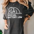 Social Battery Low Apparel Introvert Humor Women's Comfort Colors T-Shirt Pepper
