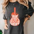 Social Introverts Hang Out With Guitars Musician Guitarist Women's Comfort Colors T-Shirt Pepper