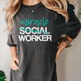 Social Worker Work Month MSW Graduation Masters Women's Comfort Colors T-Shirt Pepper