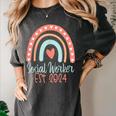 Social Worker Work MSW BSW Graduation 2024 Masters Degree Women's Comfort Colors T-Shirt Pepper