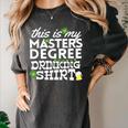 St Patricks Day Masters Degree MSW Graduation Social Work Women's Comfort Colors T-Shirt Pepper
