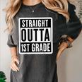 Straight Outta 1st Grade First Graduate Graduation Student Women's Comfort Colors T-Shirt Pepper