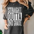 Straight Outta 2nd Grade Great Graduation Shirt Women's Comfort Colors T-Shirt Pepper