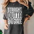 Straight Outta 2nd Grade Shirt Second Grade Graduation Women's Comfort Colors T-Shirt Pepper