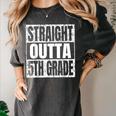 Straight Outta 5th Grade Graduation Motivational Women's Comfort Colors T-Shirt Pepper