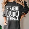 Straight Outta 6th Grade Graduation Sixth Grade Graduate Women's Comfort Colors T-Shirt Pepper