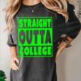 Straight Outta College 2018 Graduation Women's Comfort Colors T-Shirt Pepper