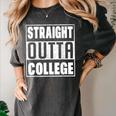 Straight Outta College Graduate Graduation 2025 Grad Men Women's Comfort Colors T-Shirt Pepper