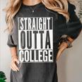 STRAIGHT OUTTA COLLEGE Graduation 2019 Her Him Women Women's Comfort Colors T-Shirt Pepper