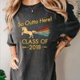 STRAIGHT OUTTA HIGH SCHOOL 2018 Grad Graduation Shirt Women's Comfort Colors T-Shirt Pepper