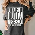 STRAIGHT OUTTA HIGH SCHOOL Senior 2019 Graduation Women's Comfort Colors T-Shirt Pepper