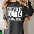Straight Outta High School Senior Graduation Women's Comfort Colors T-Shirt Pepper
