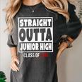 Straight Outta Junior High Class Of 2018 Graduation Shirt Women's Comfort Colors T-Shirt Pepper
