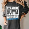 Straight Outta Junior High School Graduation Class Of 2022 Women's Comfort Colors T-Shirt Pepper