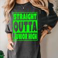 Straight Outta Junior High School Graduation T-Shirt Women's Comfort Colors T-Shirt Pepper
