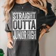 Straight Outta Junior High Shirt Graduation Women's Comfort Colors T-Shirt Pepper