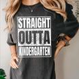 Straight Outta Kindergarten Graduation 2025 Kinder Women's Comfort Colors T-Shirt Pepper