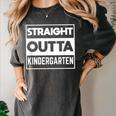Straight Outta Kindergarten Shirts Graduation Women's Comfort Colors T-Shirt Pepper