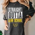 Straight Outta Law School Graduation Tshirt Law School Women's Comfort Colors T-Shirt Pepper