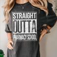 Straight Outta Pharmacy School Shirt Graduation Women's Comfort Colors T-Shirt Pepper