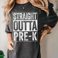 Straight Outta Pre-K Shirt Preschool Boy Girl Graduation Women's Comfort Colors T-Shirt Pepper