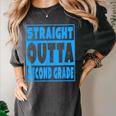 Straight Outta Second Grade Graduation Class Women's Comfort Colors T-Shirt Pepper