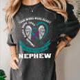 Suicide Awareness In Memory Of My Nephew Back Print Graphic Women's Comfort Colors T-Shirt Pepper Suicide Awareness In Memory Of My Nephew Back Print Graphic Women's Comfort Colors T-Shirt Pepper