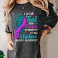 Suicide Awareness I Wear Teal Purple In Memory Of My Nephew Women's Comfort Colors T-Shirt Pepper