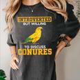 Sun Conure Introvert Parrot Bird Sun Conure Women's Comfort Colors T-Shirt Pepper