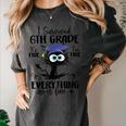 I Survived 6th Grade Graduated Cat Graduation For Men Women Girls Kids Women's Comfort Colors T-Shirt Pepper