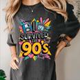 I Survived The 90s – Cute Retro Cartoon Nostalgia Women's Comfort Colors T-Shirt Pepper