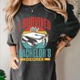I Survived My Bachelor's Degree Party Bachelor Graduation Women's Comfort Colors T-Shirt Pepper