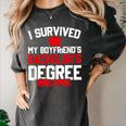 I Survived My Boyfriend's Bachelor's Degree Graduation Women's Comfort Colors T-Shirt Pepper