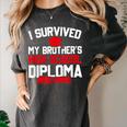 I Survived My Brother's High School Diploma Graduation Women's Comfort Colors T-Shirt Pepper