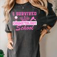I Survived Cosmetology School Graduation Cosmetology Grad Women's Comfort Colors T-Shirt Pepper