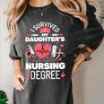 I Survived My Daughter's Nursing Degree School Graduation Women's Comfort Colors T-Shirt Pepper
