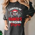 i Survived My Fiance's Nursing Degree Graduation Gifts Women's Comfort Colors T-Shirt Pepper