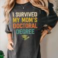 i Survived My Moms Doctoral Degree Doctorate Graduation Women's Comfort Colors T-Shirt Pepper