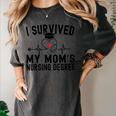 I Survived My Mom's Nursing Degree Nursing School Graduation Women's Comfort Colors T-Shirt Pepper