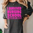 I Survived Nursing School Class Of 2018 Graduation Shirt Women's Comfort Colors T-Shirt Pepper