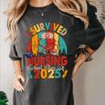I Survived Nursing School Class Of 2025 Proud Graduation Women's Comfort Colors T-Shirt Pepper